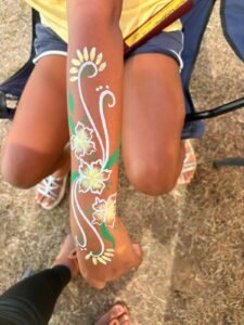 body painting bras enfant